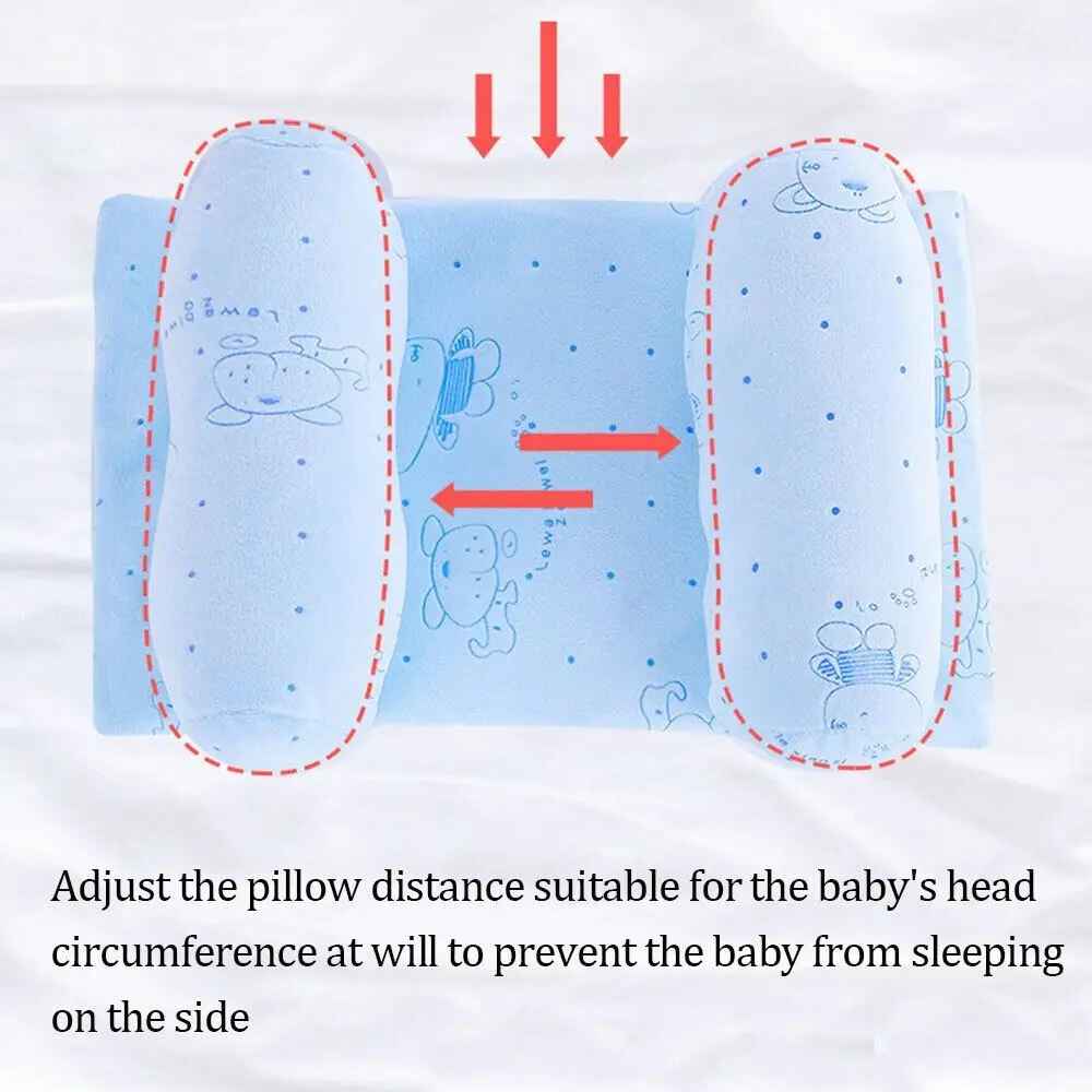 Cute Anti-heading Pillow Infant Baby Soft Pillow Prevent Flat Head Anti Roll New Baby Pillow Sleeping Support