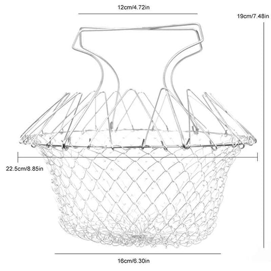 Chef Basket Kitchen Fry Basket Stainless Steel Frying Basket
