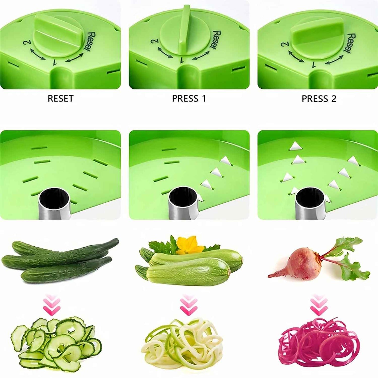Vegetable Spiral Cutter 4 in 1