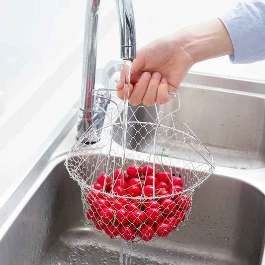 Chef Basket Kitchen Fry Basket Stainless Steel Frying Basket