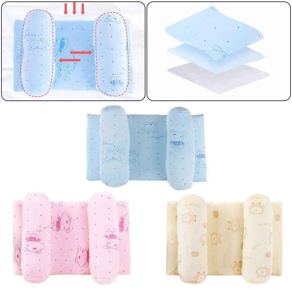 Cute Anti-heading Pillow Infant Baby Soft Pillow Prevent Flat Head Anti Roll New Baby Pillow Sleeping Support