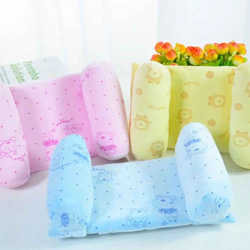 Cute Anti-heading Pillow Infant Baby Soft Pillow Prevent Flat Head Anti Roll New Baby Pillow Sleeping Support