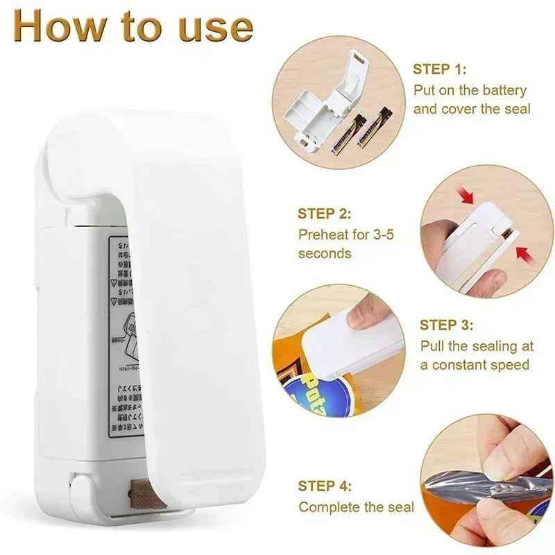 Mini Plastic Bag Sealer Machine Storage Bag Clip Sealing Machine