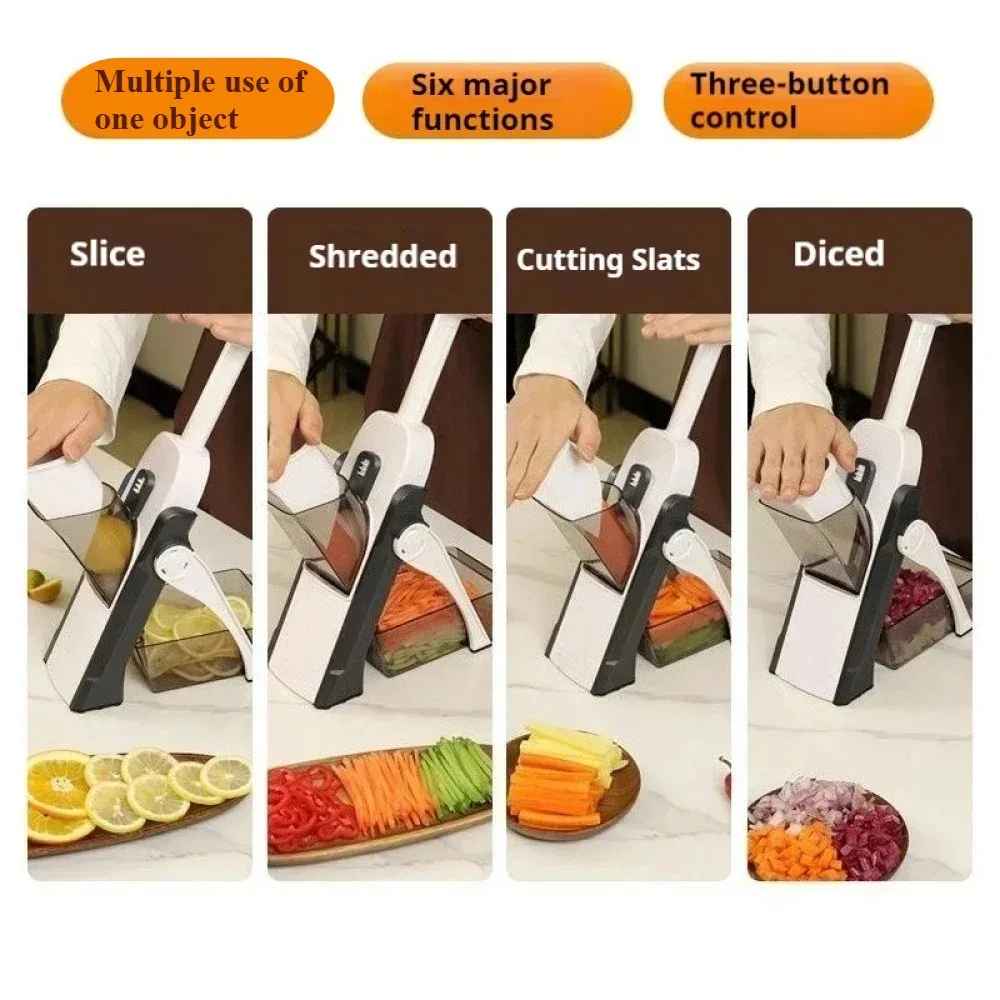 Mandoline Vegetable Cutter Chopper Adjustable Multi-function Vertical Vegetable Cutter