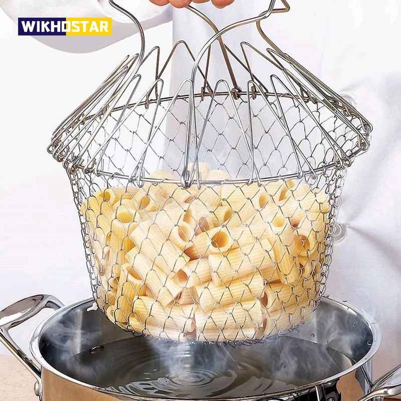 Chef Basket Kitchen Fry Basket Stainless Steel Frying Basket